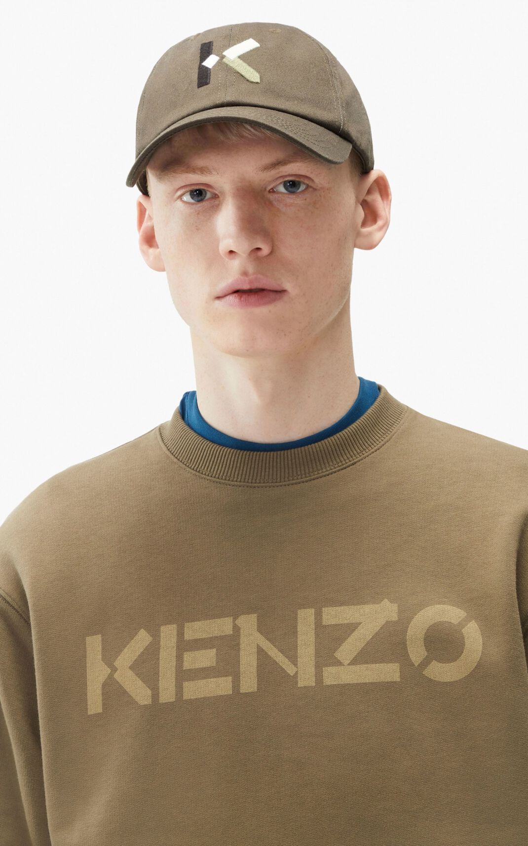 Kenzo Logo Sudadera Hombre Gris Claro | 1964583-LT